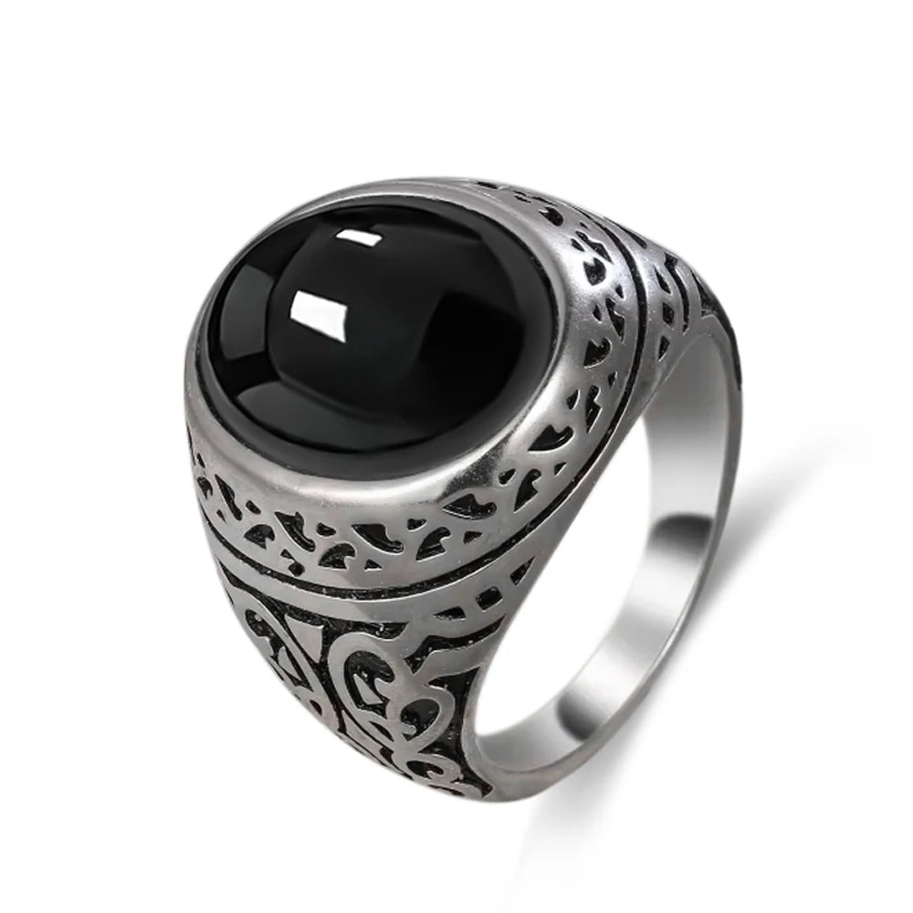 Vintage S925 Sterling Silver Ring with Natural Moonstone Stone