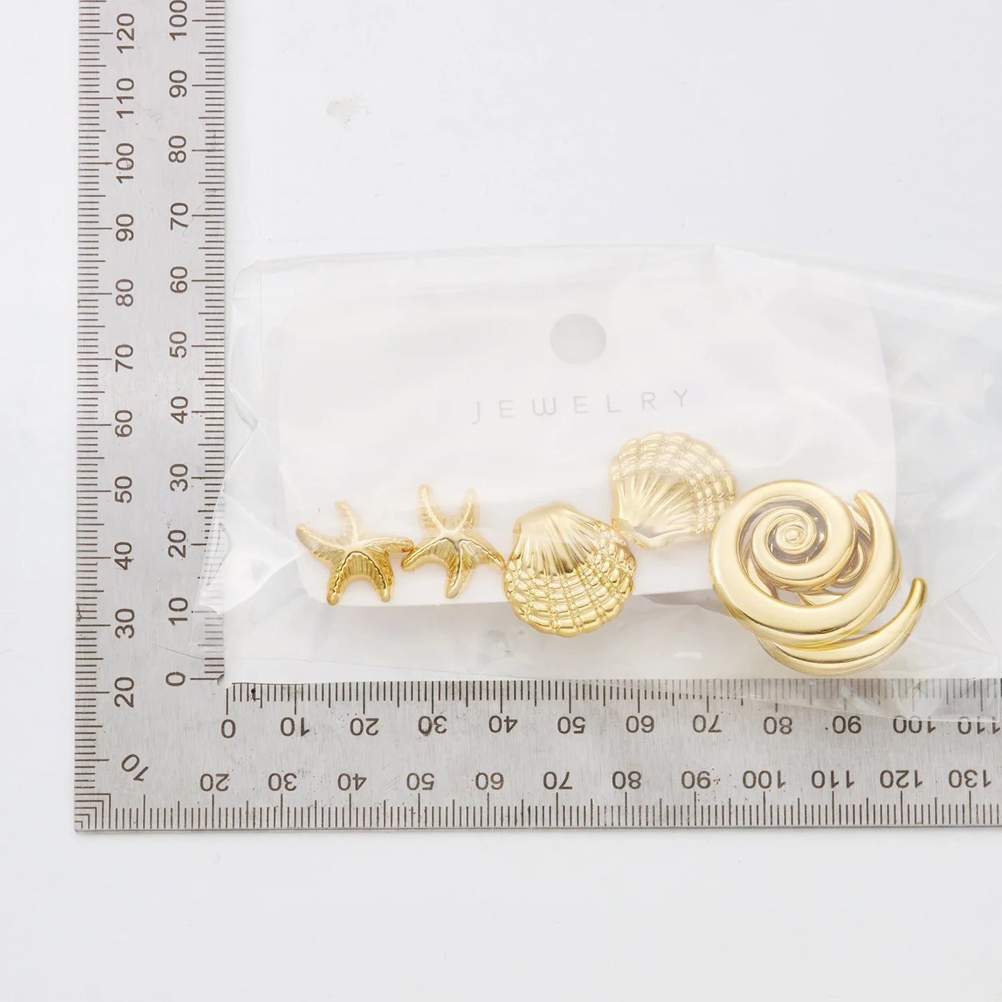 6pcs/Set Trendy Shell Starfish Stud Earrings