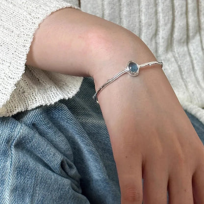 S925 Blue & Purple Gemstone Bracelet