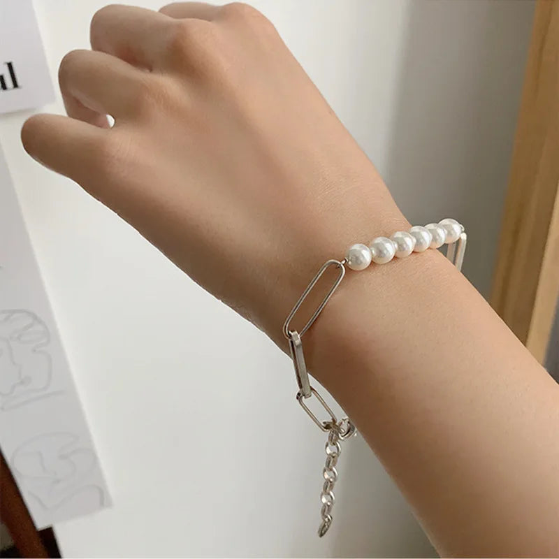 S925 Beaded Geometric Bracelet