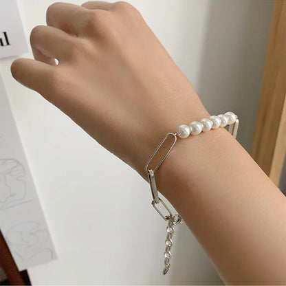 S925 Beaded Geometric Bracelet