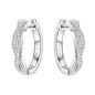 Twist Moissanite Hoop Earrings 925 Silver