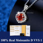 100% Moissanite Pendant Necklace D Colour