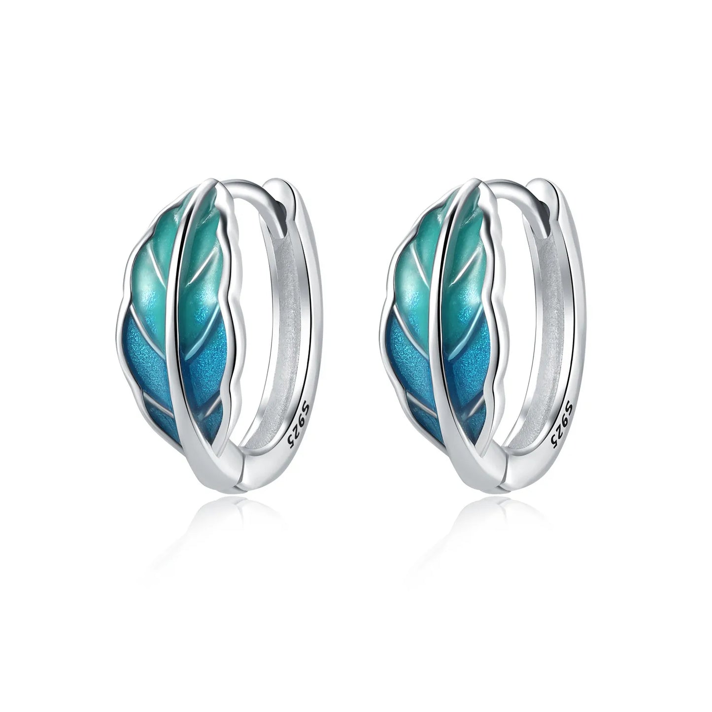 Original S925 Blue Iris Flower Earrings