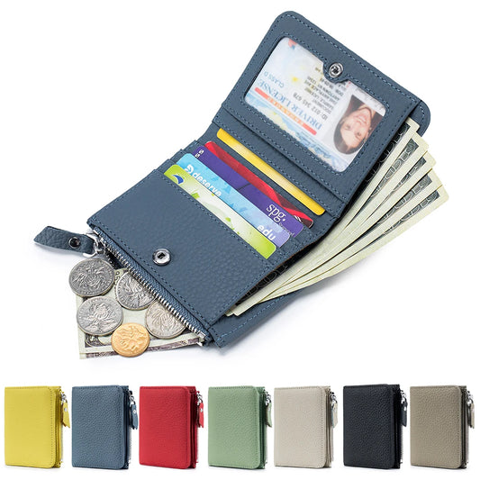 Genuine Leather Cute Short Wallet