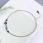S925 Ethnic Simple Enamel Colourful Ruyi Shape Anklet