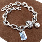 S925 Beaded Geometric Bracelet