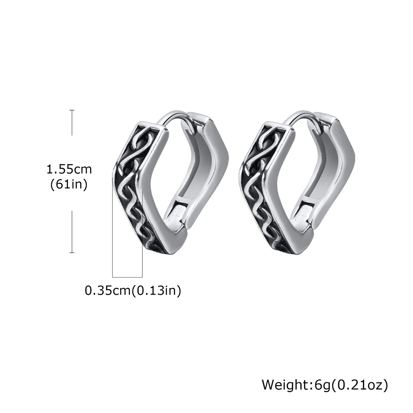 Vintage Totem Hoop Earrings