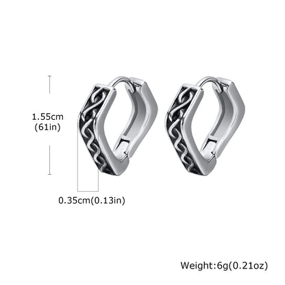 Vintage Totem Hoop Earrings