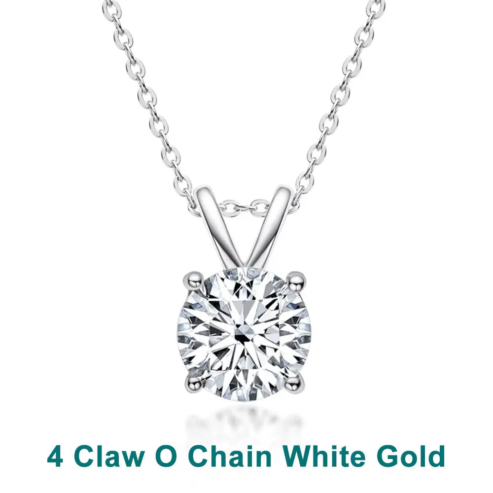 S925 Moissanite Solitaire Pandent