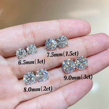Moissanite Diamond Earring Pure 925 Silver