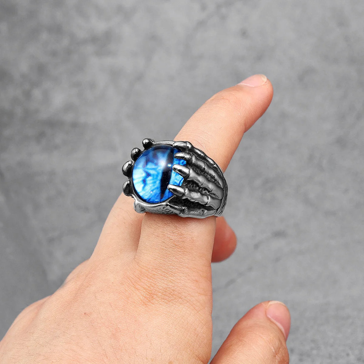 Devil Eye 316L Stainless Steel Skull Rings