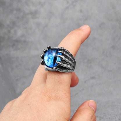 Devil Eye 316L Stainless Steel Skull Rings