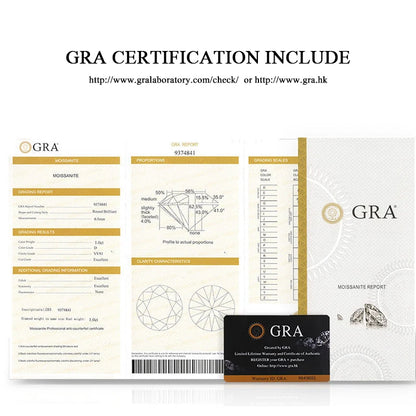 S925 Real Moissanite 18K White Gold plated Ring