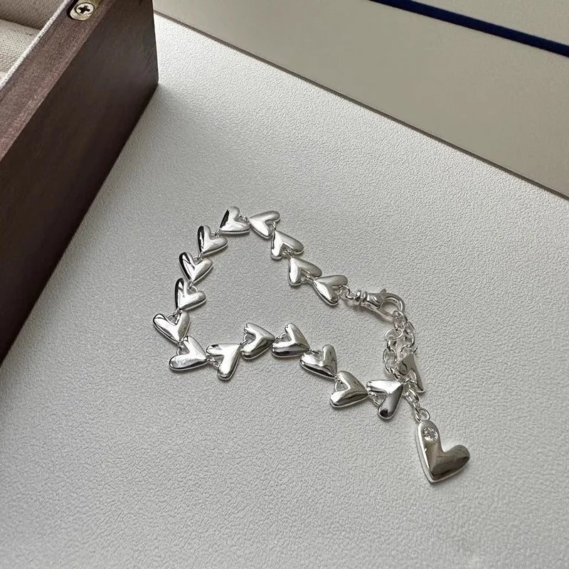 S925 Beaded Geometric Bracelet