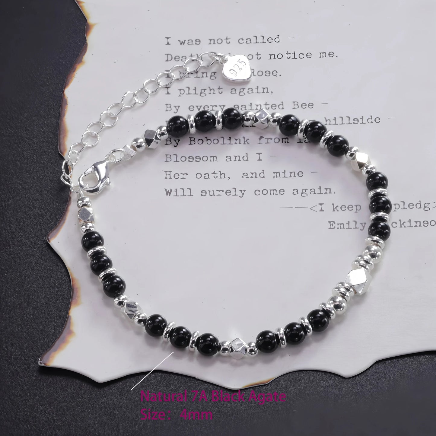 925 Sterling Silver Zircon Love Heart Bracelet