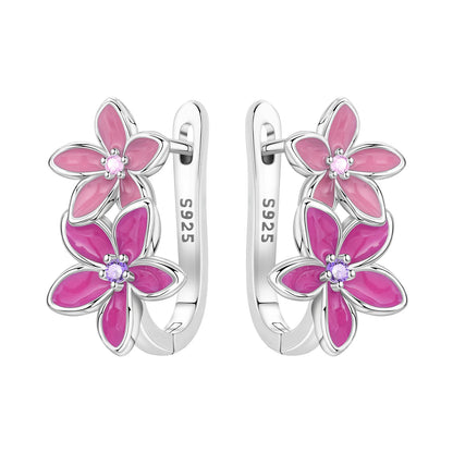 Original S925 Blue Iris Flower Earrings