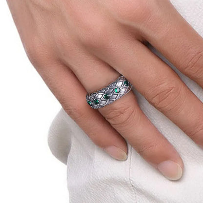 Vintage Snake AAA Zircon Tai Silver Ring