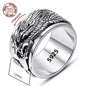 Rotatable S925 Sterling Silver Vintage Retro Ring
