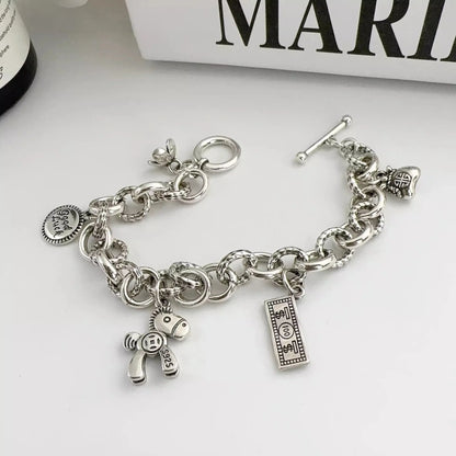 S925 Beaded Geometric Bracelet