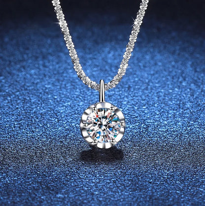925 Sterling Silver AAAAA Zircon Pendant Necklace