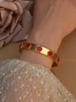 Fashion Acrylic Flower Shape Stainless Steel Bracelet
