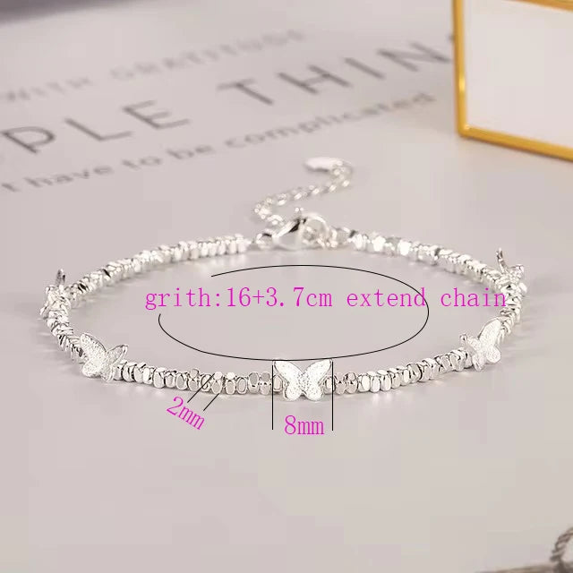 925 Sterling Silver Butterfly Bracelet