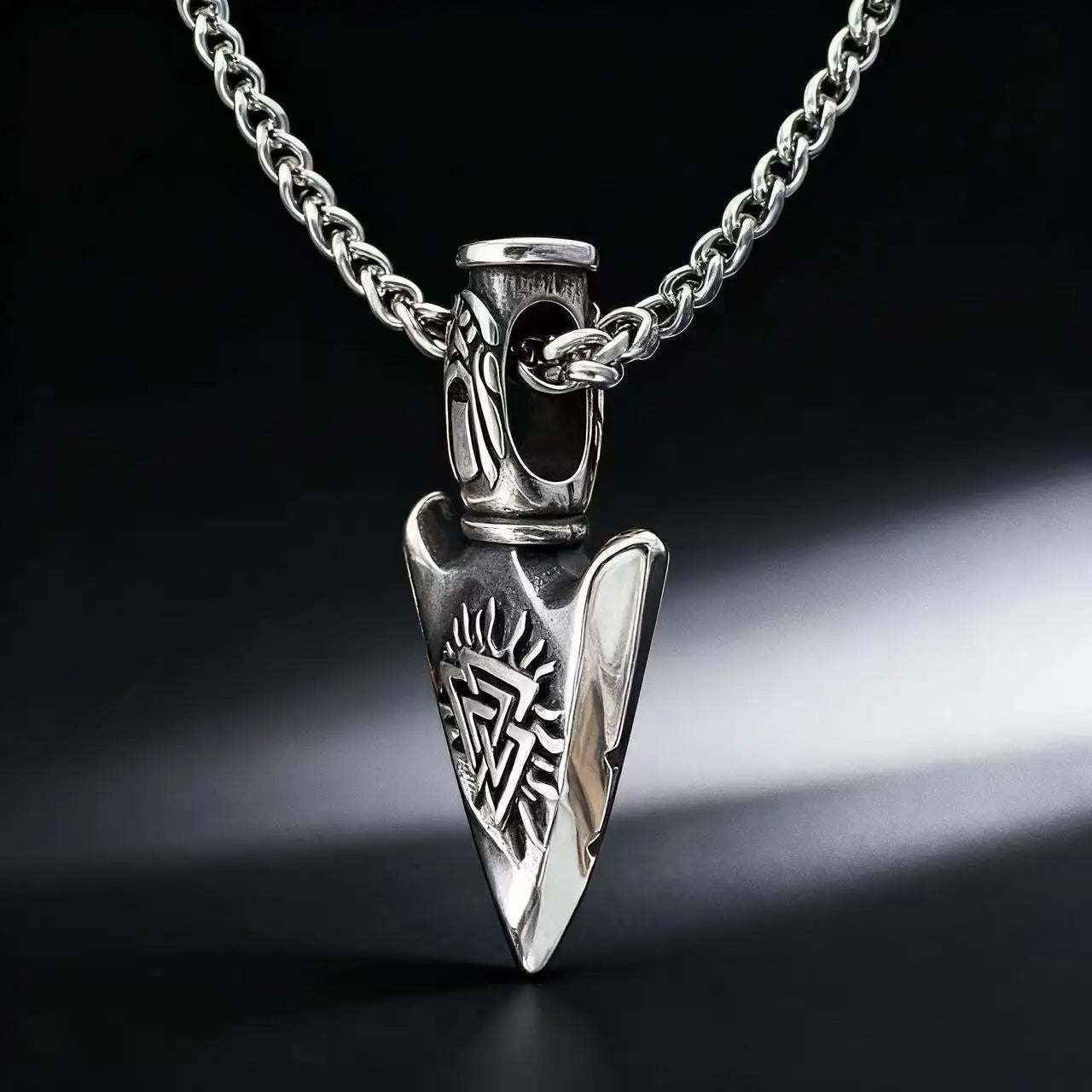 Odin Rune 316L Stainless Steel Pendant Necklace