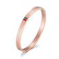Green Red Cuff Stainless Steel Bracelet