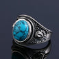 S925 Sterling Silver With Natural Turquoise Stone Rings