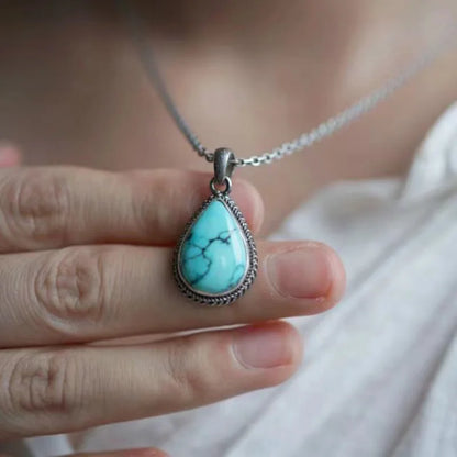 Antique Silver 925 Turquoise Necklaces