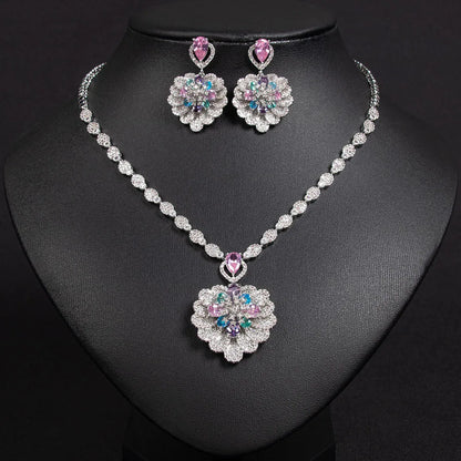 Sturdy Shell Bloom Flower Jewellery Set