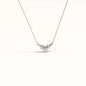 S925 Three Stone Moissanite Pendant Necklaces
