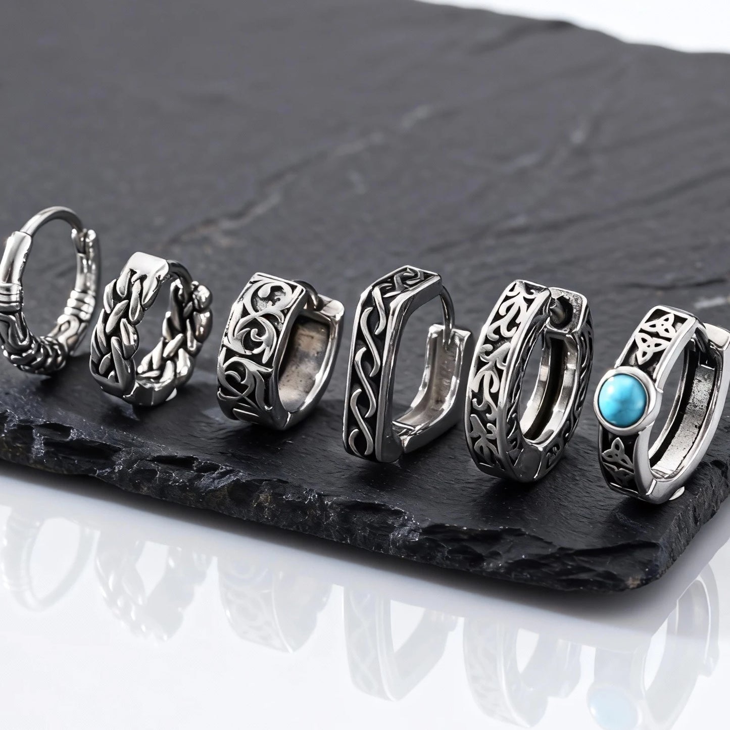 Vintage Totem Hoop Earrings