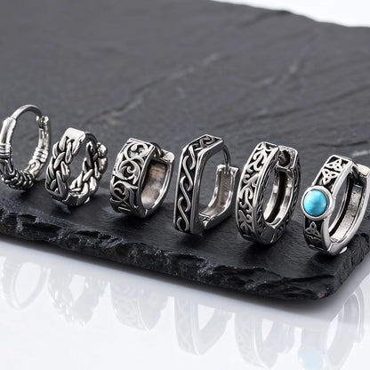 Vintage Totem Hoop Earrings