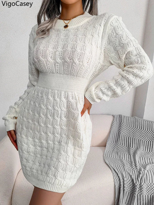 Autumn Winter Casual Knit Dress