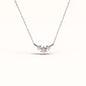 S925 Three Stone Moissanite Pendant Necklaces