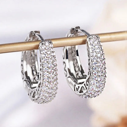 925 Sterling Silver Dazzling CZ Stone Earrings