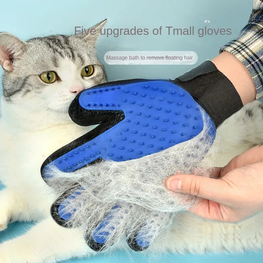 Silicone Pet Grooming Gloves Cats Hair Brush and Comb Gloves to Bath Dogs