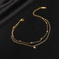 Stainless Steel Anklet 18K Gold-plated