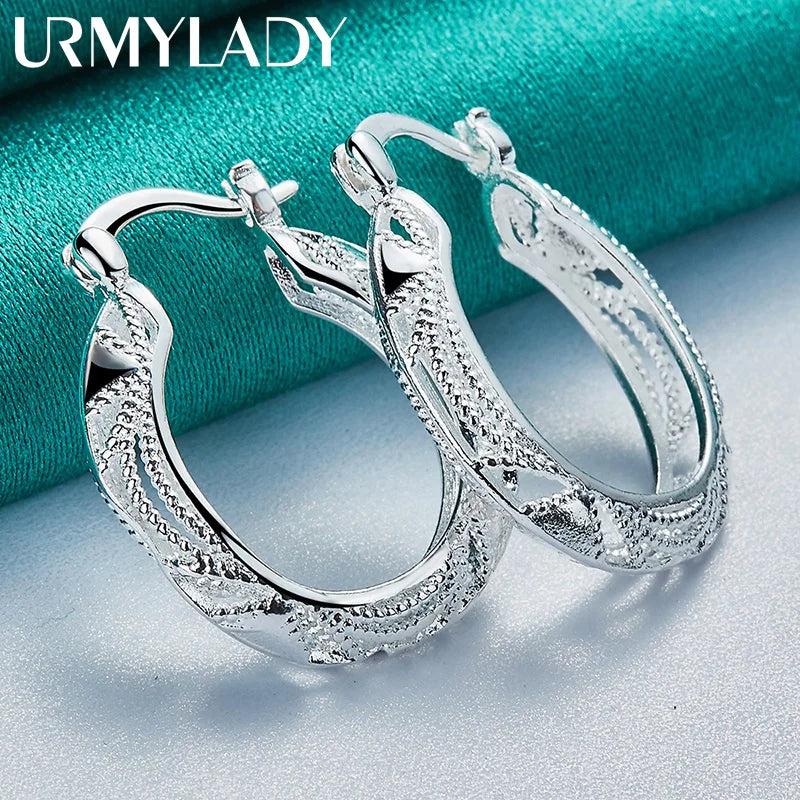 925 Sterling Silver Dragon Hollow Earrings