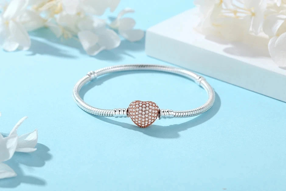 S925 Heart Link Bracelet