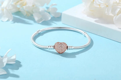 S925 Heart Link Bracelet