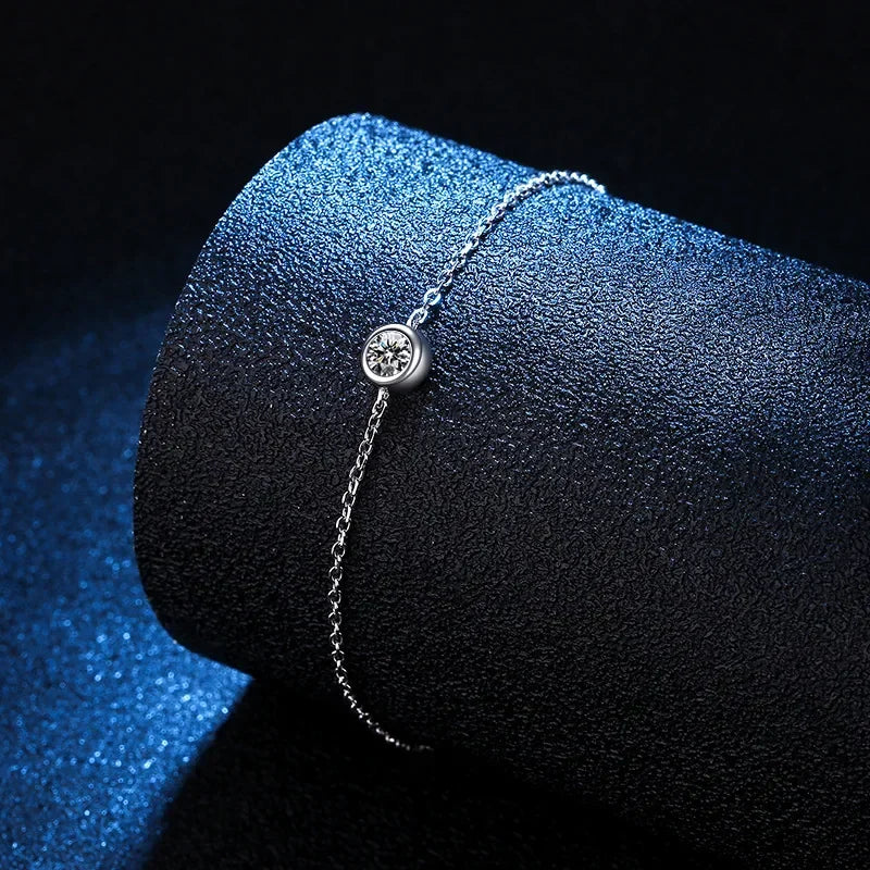 S925 Real 1 Carat Moissanite Anklet