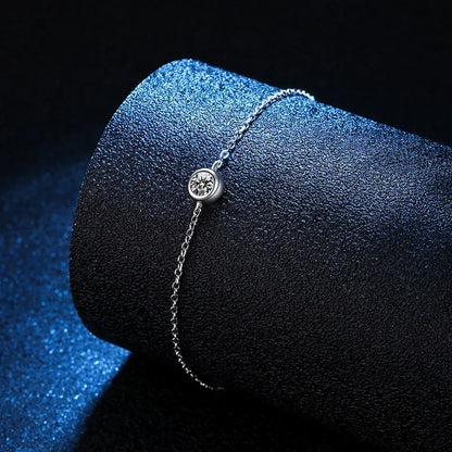 S925 Real 1 Carat Moissanite Anklet
