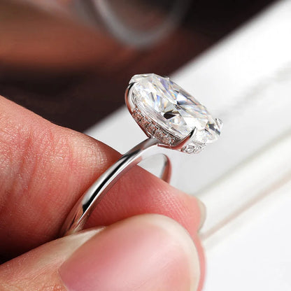 S925 4.5CT Oval Moissanite Ring