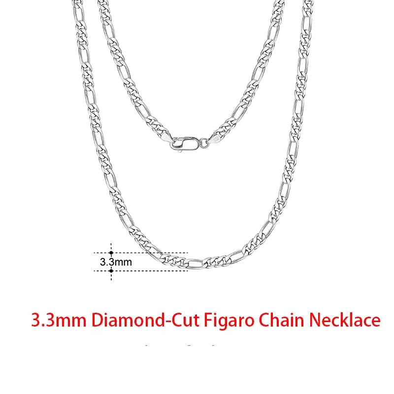 925 Sterling Silver Italian Flat Mariner Chain