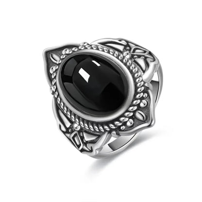 Vintage S925 Sterling Silver Ring with Natural Moonstone Stone
