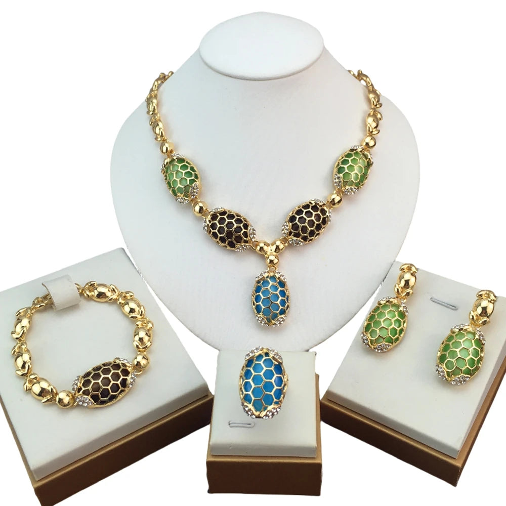 Fashion Colourful Stones Jewelry Sets
