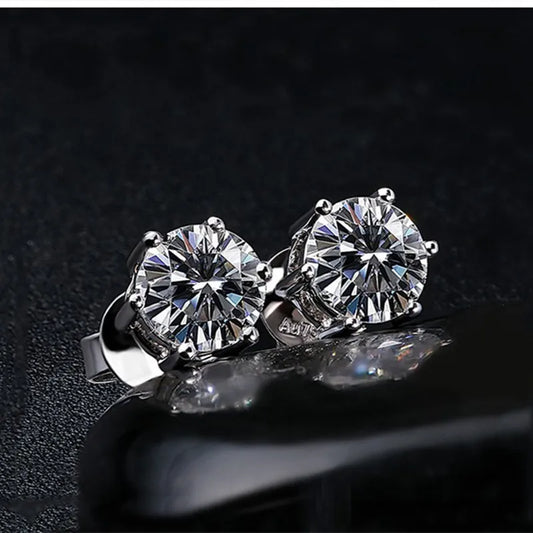 Lab Grown Diamond Ear Studs 925 Sterling Silver